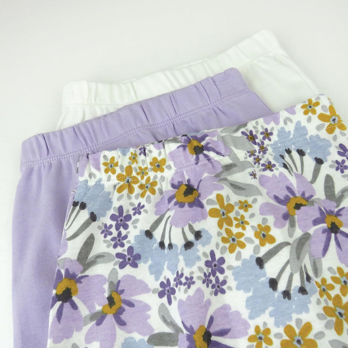 HonestBaby 3-pack Footed Pants Roomy Fit Pull on Bottoms 100% Organic Cotton for Infant Baby Boys