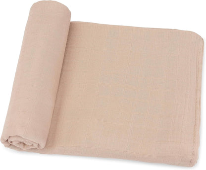Comfy Cubs Muslin Swaddle Blankets Pack of 1 - 47 x 47 Inch Soft Cotton Baby Blanket Set, Large