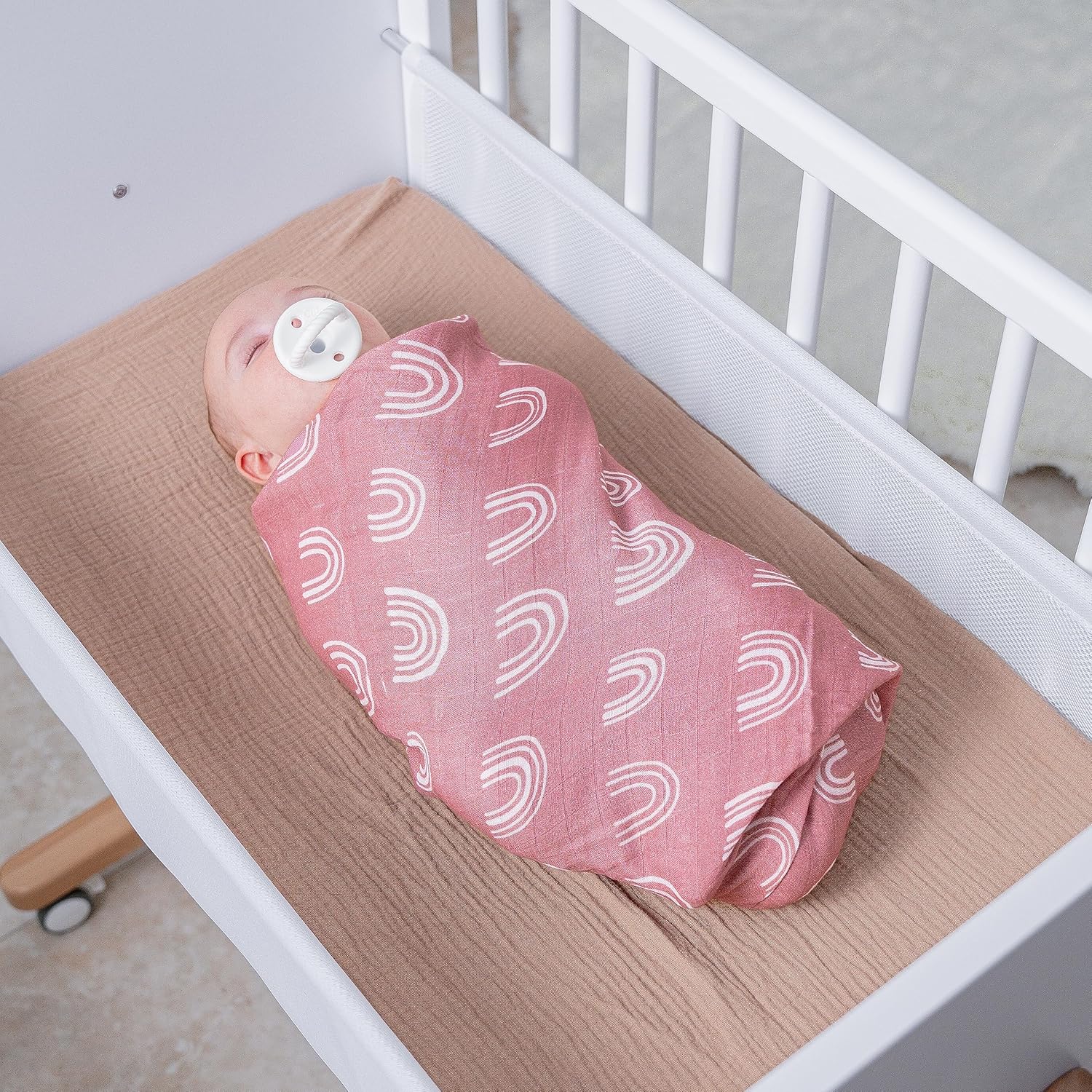 Comfy Cubs Muslin Swaddle Blankets Pack of 1 - 47 x 47 Inch Soft Cotton Baby Blanket Set, Large