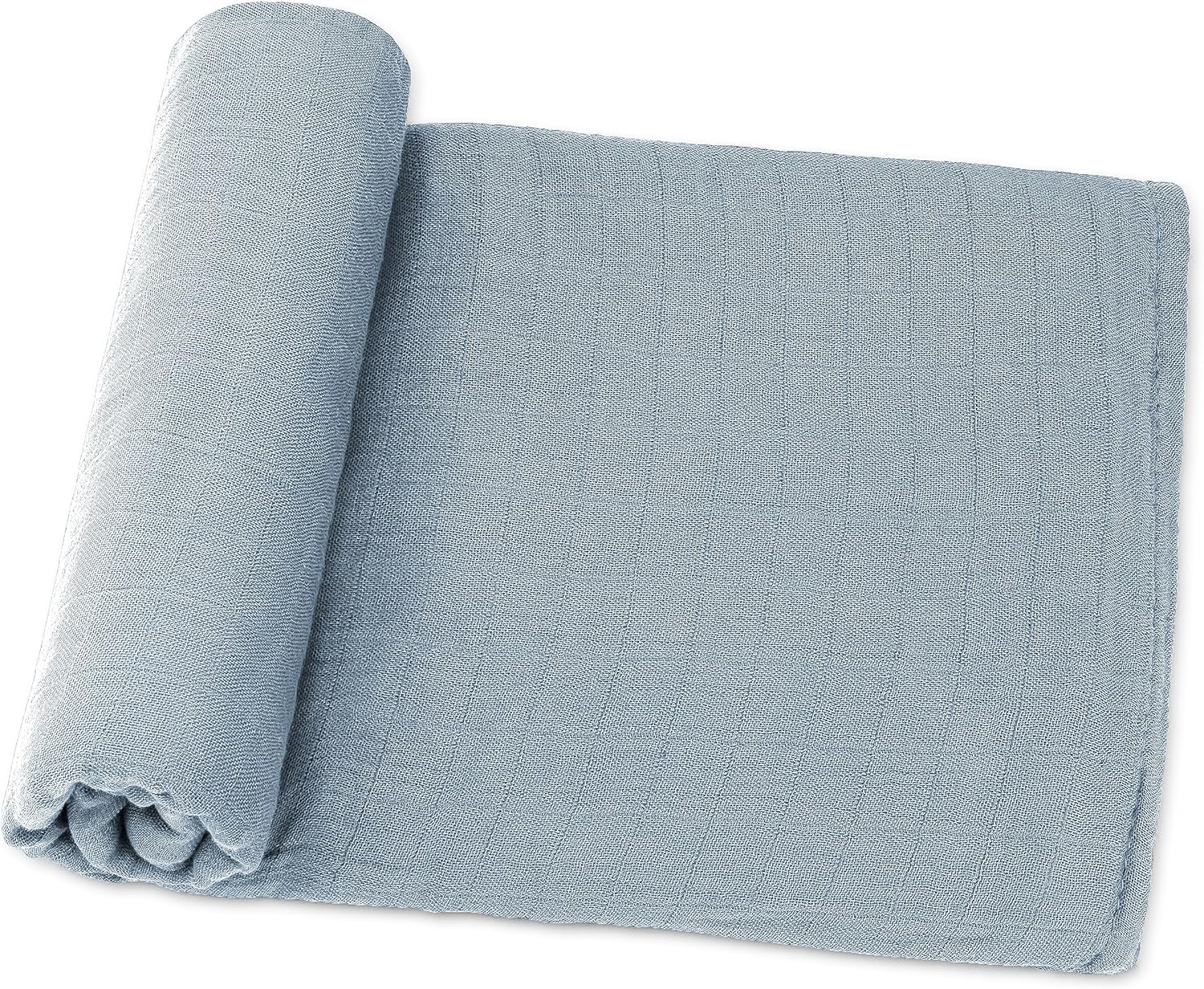 Comfy Cubs Muslin Swaddle Blankets Pack of 1 - 47 x 47 Inch Soft Cotton Baby Blanket Set, Large
