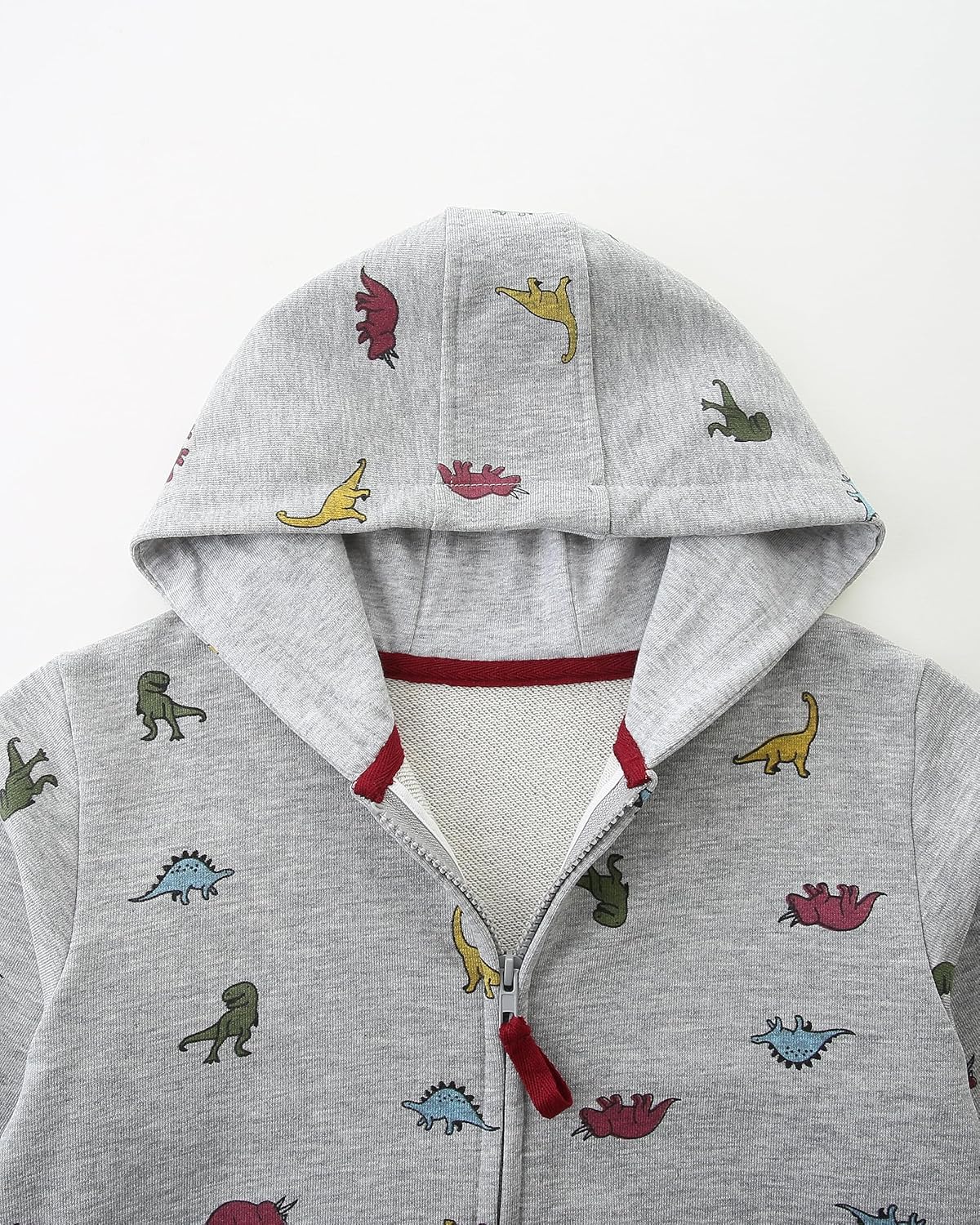 Baby Toddler Boys Dinosaur Hooded Zip Jacket Casual Outerwear Active Sweatshirt