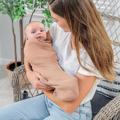 Comfy Cubs Muslin Swaddle Blankets Pack of 1 - 47 x 47 Inch Soft Cotton Baby Blanket Set, Large