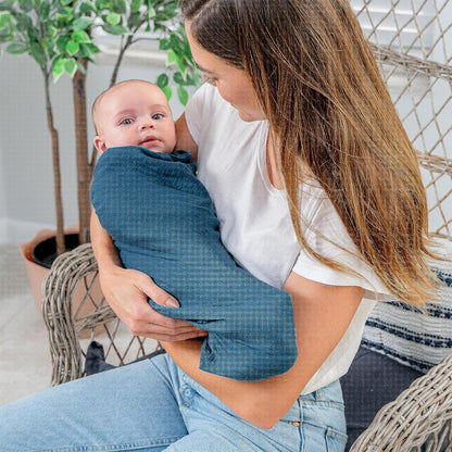 Comfy Cubs Muslin Swaddle Blankets Pack of 2 - 47 x 47 Inch Soft Cotton Baby Blanket Set, Large